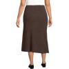 Lands’ End Women’s Crinkle Midi Skirt(Rich Coffee)