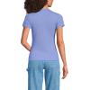 Lands’ End Women’s Drapey Rib Fitted Short Sleeve Mini T-Shirt(Light Periwinkle)