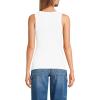 Lands’ End Women’s Drapey Rib Fitted Tank Top(White)