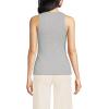 Lands’ End Women’s Drapey Rib Skimming Tank Top Shirt(Gray Heather)