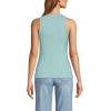 Lands’ End Women’s Drapey Rib Skimming Tank Top Shirt(Misty Aqua)
