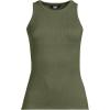 Lands’ End Women’s Drapey Rib Skimming Tank Top Shirt(Vintage Pine Green)