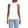 Lands’ End Women’s Drapey Rib Skimming Tank Top Shirt(White)