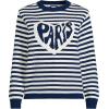 Lands’ End Women’s Drifter Jacquard Crew Neck Sweater(Paris Heart)