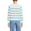 Lands’ End Women’s Drifter Raglan Sleeve Easy Fit Sweater(Fresh Ivory/Blue Stripe)