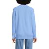 Lands’ End Women’s Drifter Varsity Vneck Relaxed Cardigan Sweater(Clear Blue Sky)