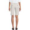 Lands’ End Women’s Elastic Back Classic 12″ Chino Shorts(Light Stone)