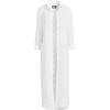 Lands’ End Women’s Eyelet Button Down Maxi Cover-up Dress(White)