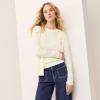 Lands’ End Women’s Fine Gauge Baby Cable Crew Neck Sleeveless Sweater(Fresh Ivory)