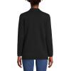 Lands’ End Women’s Fine Gauge Cotton Button Front Blazer Sweater(Black)
