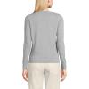 Lands’ End Women’s Fine Gauge Cotton Cardigan Sweater(Gray Heather)