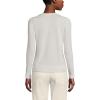 Lands’ End Women’s Fine Gauge Cotton Cardigan Sweater(Ivory)