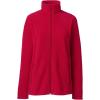 Lands’ End Women’s Full-Zip Mid-Weight Fleece Jacket(Red)