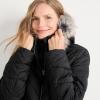 Lands’ End Women’s Insulated Cozy Fleece Lined Primaloft Coat(Black)