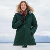 Lands’ End Women’s Insulated Cozy Fleece Lined Primaloft Coat(Deep Evergreen)