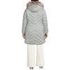 Lands’ End Women’s Insulated Cozy Fleece Lined Primaloft Coat(Light Fog)