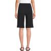 Lands’ End Women’s Knit High Rise Pleated 12″ Bermuda Shorts(Black)