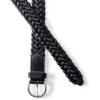 Lands’ End Women’s Leather Braided Belt(Black)