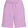 Lands’ End Women’s Linen High Rise Pull On 7″ Shorts(Wild Lilac)