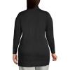 Lands’ End Women’s Long Sleeve Open Long Cardigan Sweater(Black)