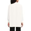 Lands’ End Women’s Long Sleeve Oversized Satin Buttondown Tunic(Eggshell White)