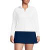 Lands’ End Women’s Long Sleeve Rash Guard Cover-up UPF 50(White)