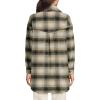 Lands’ End Women’s Menswear Shirt Jacket(Black/Khaki Plaid)
