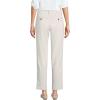 Lands’ End Women’s Mid Rise Classic Straight Leg Chino Ankle Pants(Light Stone)