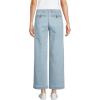 Lands’ End Women’s Mid Rise Denim Wide Leg Ankle Jeans(Breeze Blue Wash)