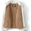 Lands’ End Women’s Mixed Media Sherpa Fleece Jacket(Ivory/Honey Beige)
