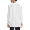 Lands’ End Women’s No Iron Long Sleeve Banded Collar Popover Shirt(White)