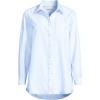 Lands’ End Women’s Oxford Shirt(Clear Blue Stripe)