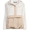 Lands’ End Women’s Packable Anorak Windbreaker(Egret/Champagne)