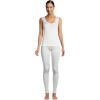 Lands’ End Women’s Petite Silk Interlock Thermal Long Underwear Base Layer Tank Top(Ivory)