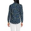 Lands’ End Women’s Pinwale Cord Long Sleeve Shirt(Deep Sea Navy Daisies)