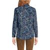 Lands’ End Women’s Pinwale Cord Long Sleeve Shirt(Deep Sea Navy Wildflowers)