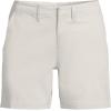 Lands’ End Women’s Plus Size Elastic Back Classic 7″ Chino Shorts(Light Stone)