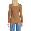 Lands’ End Women’s Plus Size Lightweight Jersey Skimming Long Sleeve Crew Neck T-Shirt(Canyon Camel)