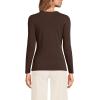 Lands’ End Women’s Plus Size Lightweight Jersey Skimming Long Sleeve Crew Neck T-Shirt(Rich Coffee)
