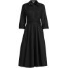 Lands’ End Women’s Poplin Midi Wrap Front Dress(Black)