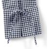 Lands’ End Women’s Poplin Tie Sleeve Shirt(Deep Sea Navy Gingham)