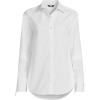 Lands’ End Women’s Poplin Tie Sleeve Shirt(White)