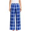 Lands’ End Women’s Print Flannel Pajama Pants(Clear Blue Sky/Lapis Plaid)