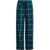 Lands’ End Women’s Print Flannel Pajama Pants(Light Emerald Blackwatch)