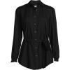 Lands’ End Women’s Rayon Tie Waist Shirt(Black)