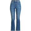 Lands’ End Women’s Recover Denim High Rise Kick Flare Crop Jeans(Indigo Tide Blue)