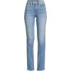 Lands’ End Women’s Recover High Rise Straight Leg Blue Jeans(Beau Blue)