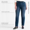 Lands’ End Women’s Recover High Rise Straight Leg Blue Jeans(River Rinse)
