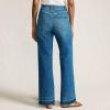 Lands’ End Women’s Recover High Rise Wide Leg Jeans(Indigo Tide Blue)