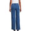 Lands’ End Women’s Recover High Rise Wide Leg Jeans(Laguna Blue With Braided Seam)